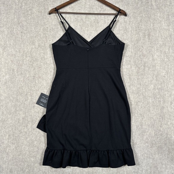 Lulus Dress Womens Large‎ Black Sealed With a Kiss Bodycon Casual Black Dress - Picture 2 of 12